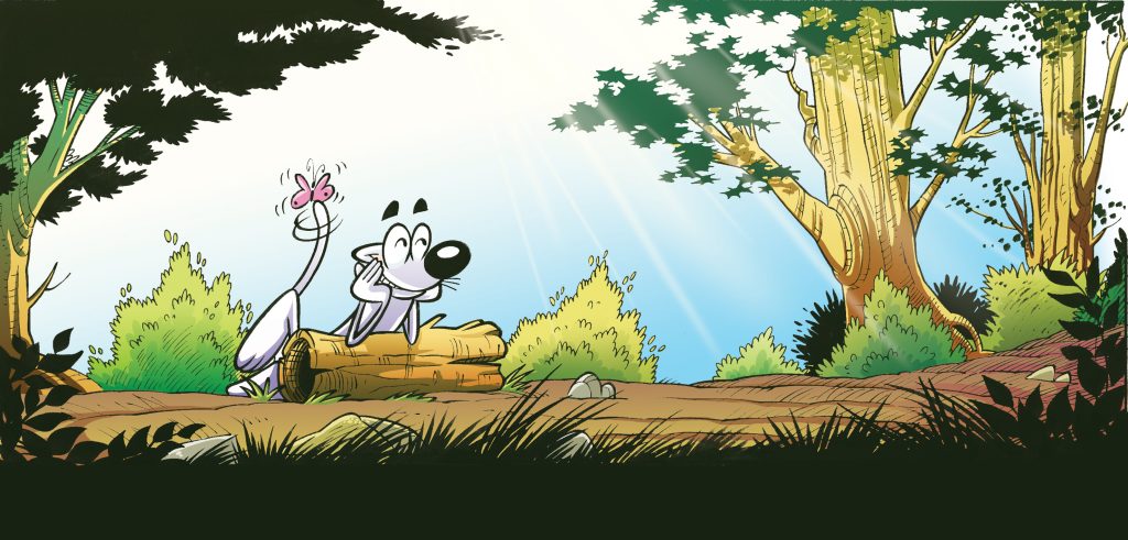 Piumino e la sua amata campagna