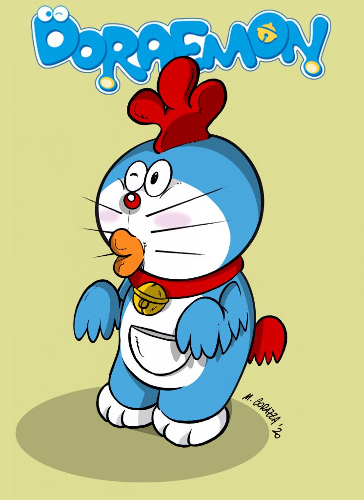 Doraemon pollo color